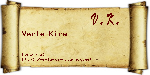 Verle Kira névjegykártya